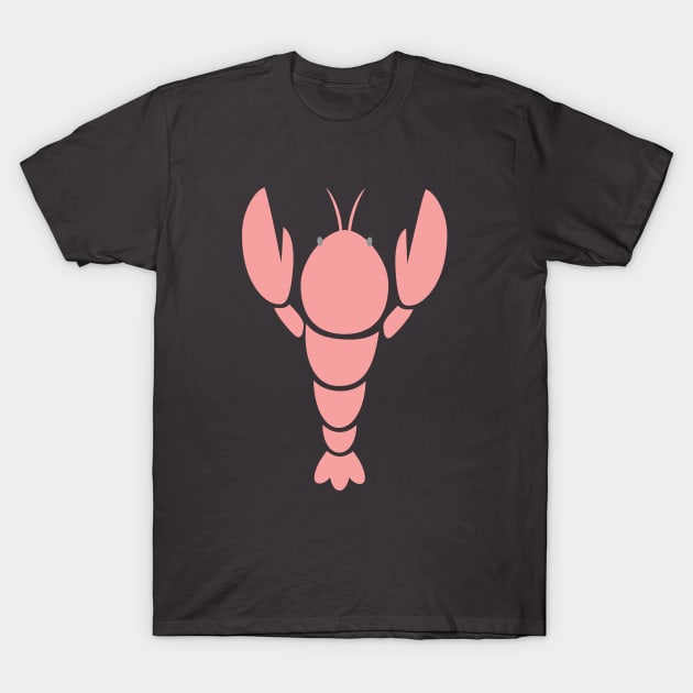 Coral Pink Lobster T-Shirt by Carabara Designs